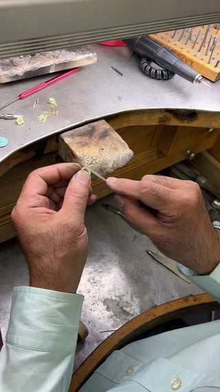 John Apel Handmade Jewelry on Bench