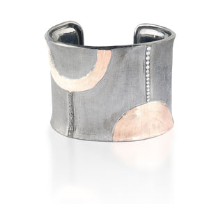 Arena Iconic Half Moon Cuff in rose gold, front view