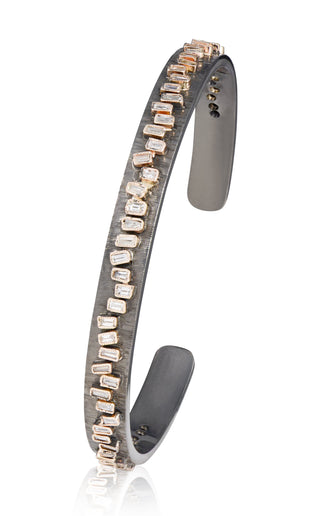Arena Diamond Baguettes Cuff 0.25 inch alternate angle