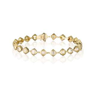 Interstellar Diamond & Sapphire Link Bracelet | 18kt Yellow Gold