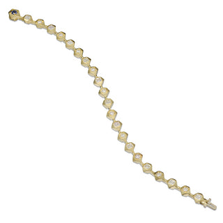 Interstellar Collection Lightweight & Wearable Diamond 18kt Yellow Gold Bracelet