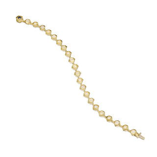 Interstellar Diamond & Sapphire Link Bracelet | 18kt Yellow Gold