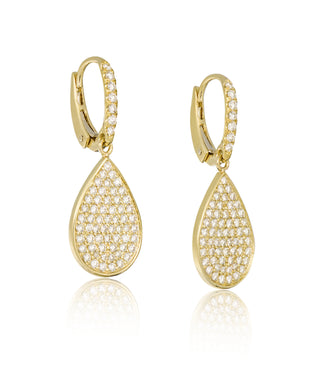 Seaside Diamond Pebble Earrings side view