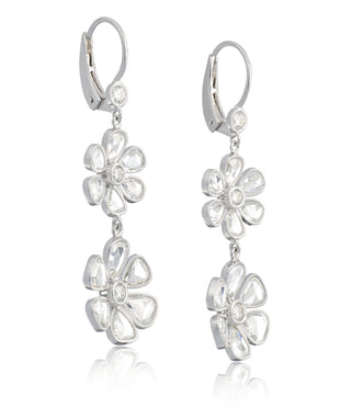 Signatures Fleurette Rose-Cut Diamond Drop Earrings side view