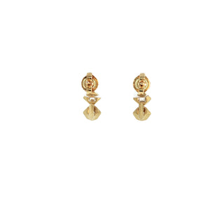 Back and post detail of the John Apel Interstellar geometric diamond stud earrings