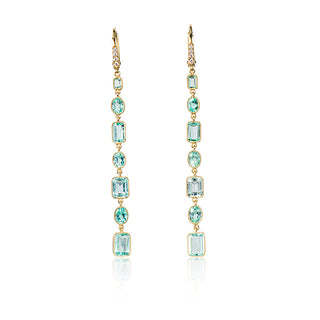 Gardenia Green Tourmaline Drop Earrings