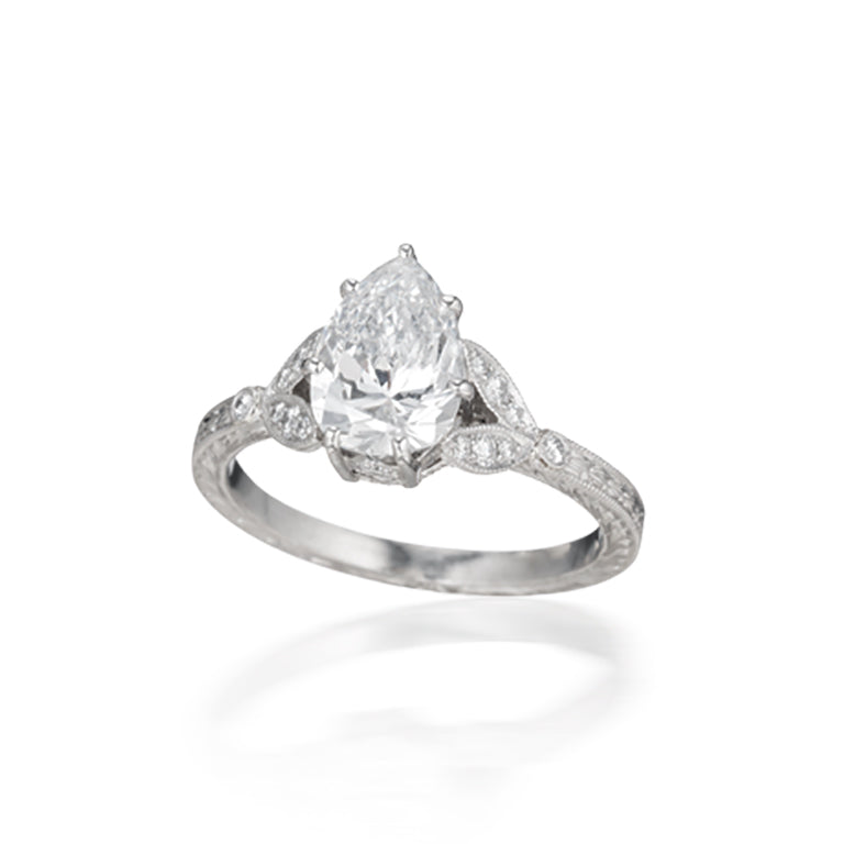 Serendipity Pear-shape Diamond Engagement Ring – John Apel
