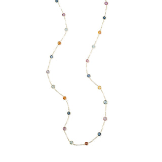 Gardenia Sapphire Bezel Necklace