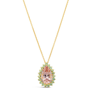 Gardenia Teardrop Pendant Necklace