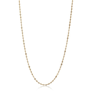 Regal 18k Gold Bezel Chain Necklace