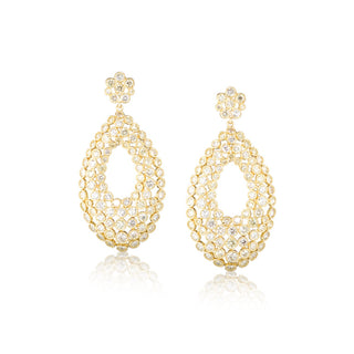 Regal Gold Marquise Drop Earrings