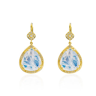 Reina Pear-Shaped Moonstone Teardrop Earrings