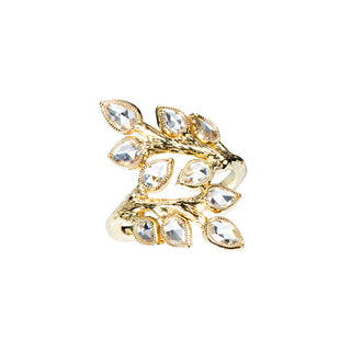 Seaside Diamond Tree branch Bypass Ring