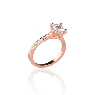 Serendipity Rose Gold Princess Cut Diamond Engagement Ring