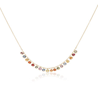 Shimmers Multicolored Rainbow Sapphire Necklace