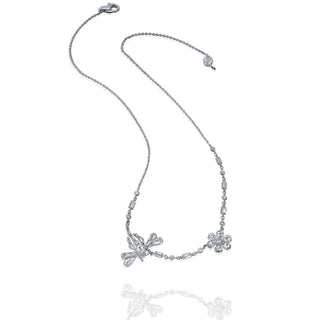 Signatures Dragonfly & Flower Diamond Pendant Necklace