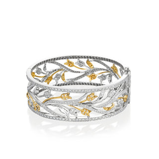Signatures Gold & Diamond Tulip Bangle