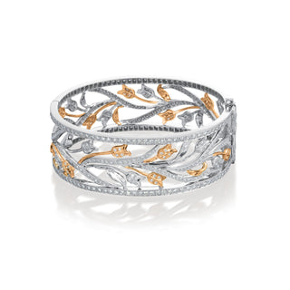 Signatures Gold & Diamond Tulip Bangle