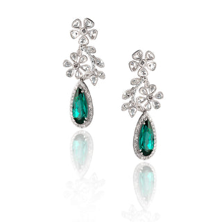 Signatures Green Tourmaline Floral Drop Earrings