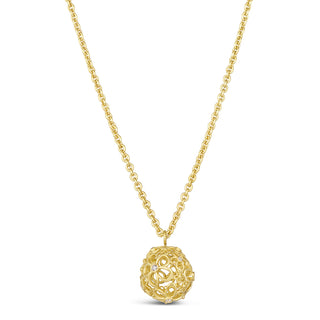 Zahara Multi-Flowered Round Charm Necklace