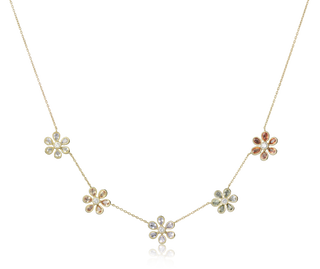 Signatures Fleurette 5-Flower Necklace | Multi-Color Sapphire