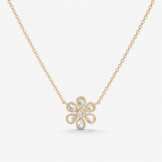 Rose Cut Diamond Yellow Gold