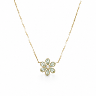 Green Tourmaline Yellow Gold