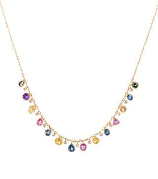 Shimmers Multi-Sapphire and Diamond Necklace alternate view