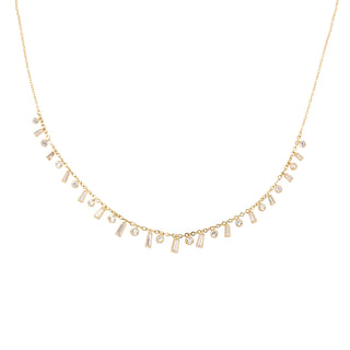 Shimmers Baguette and Round Diamond Necklace alternate view
