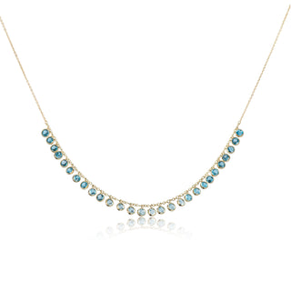 Shimmers Aquamarine and Blue Topaz Necklace front view