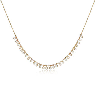 Shimmers Rose Gold Diamond Necklace front view