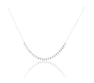 Shimmers White Gold Diamond Necklace front view