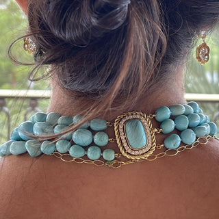 John Apel One of a Kind Turquoise Necklace | Rare Arizona Sourced Natural Sleeping Beauty Turquoise