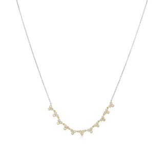 Signatures Diamond 11-Section Necklace in 18kt yellow and white gold, front view