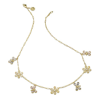 Signatures Sapphire Floral & Butterfly Necklace flat lay