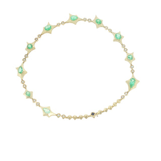 Back and clasp detail of the John Apel Interstellar Colombian emerald necklace