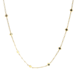 Back and clasp detail of the John Apel Interstellar 18kt yellow gold chain necklace