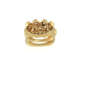 Profile detail of the full three-ring John Apel Interstellar geometric diamond stack