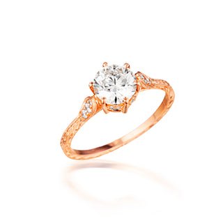 Serendipity Contemporary Diamond Rose Gold Engagement Ring