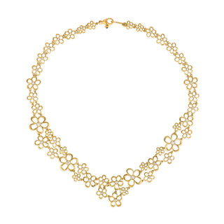 Zahara Multi-Flowered Gold & Diamond Necklace in 18kt yellow gold – John Apel fine jewelry
